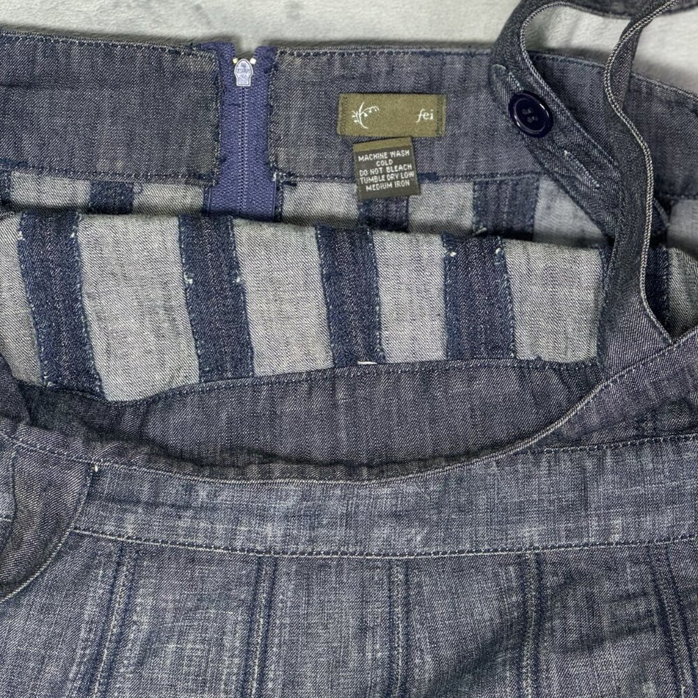 Anthropologie Fei Dark Blue Denim Mini Skirt - Picture 4 of 6